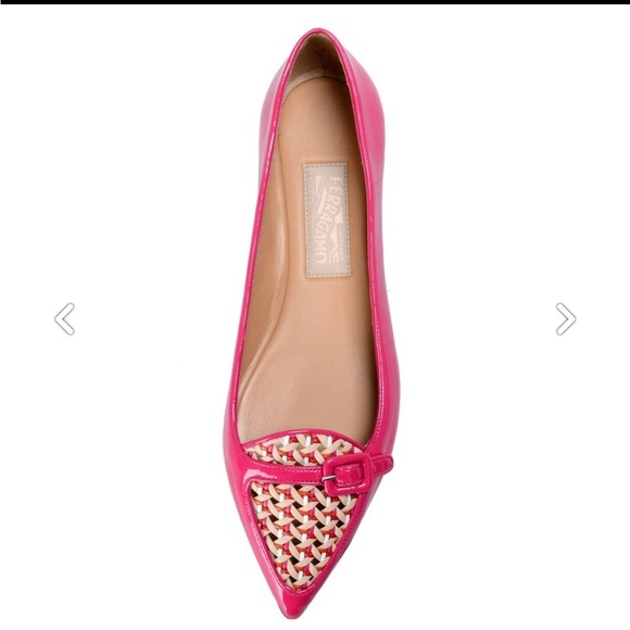 Salvatore Ferragamo woven Paige flats in Agatea Rose and bisque. size 8.5 - Picture 1 of 8